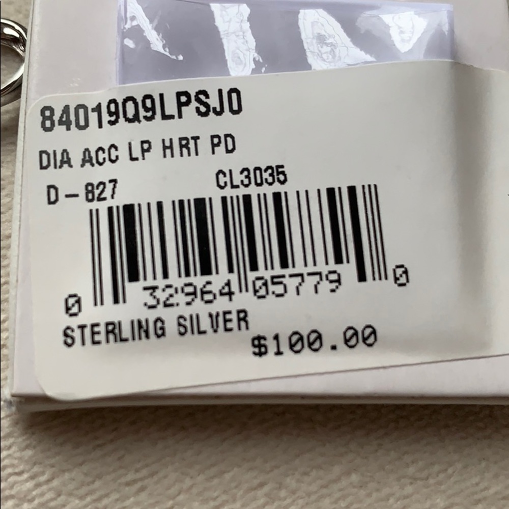 NWT Diamond Accent Sterling Silver Heart Necklace - Picture 5 of 8